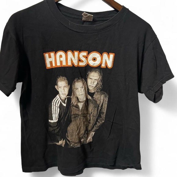 Vintage Black 1997 Hanson Band Tee Size Large - Picture 1 of 2
